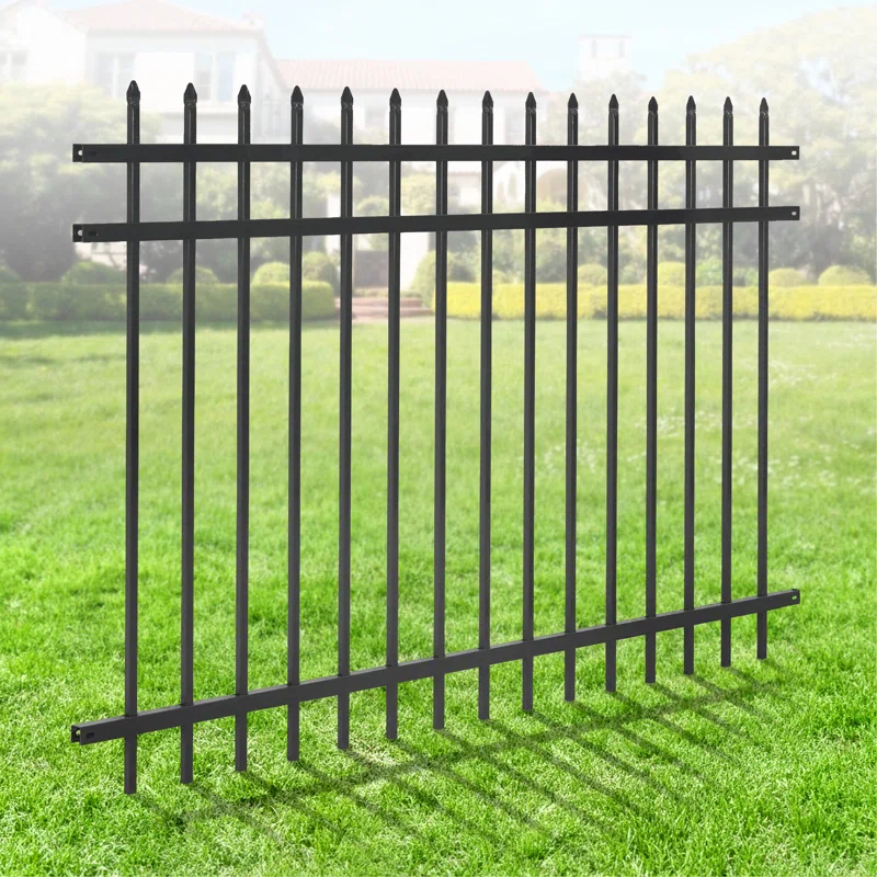 Fencer Wire Fencer Wire 4/ 5/ 6FT H X 6FT W Heavy Duty Pinnacle Fence Barrier Panel, Anti-Rust Metal Fencing Panel