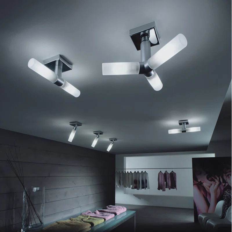 ZANEEN design Candle 1-Light Semi Flush Mount