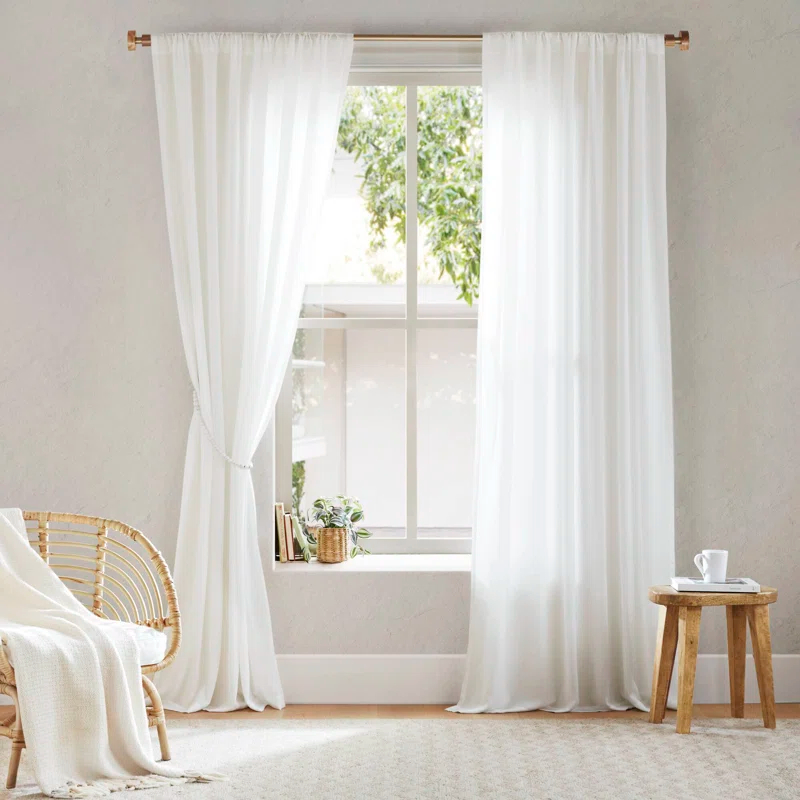 Madison Park Lexus Rod Pocket With Back Tab Privacy Curtain Pair
