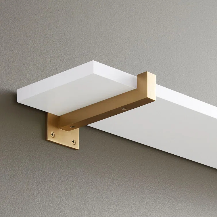 Signature Hardware Bodwell Brass Shelf Bracket