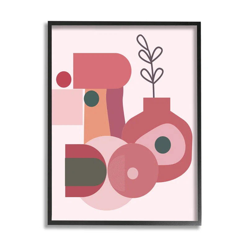 Stupell Industries Pink Abstract Flower Vase Canvas Wall Art Design by Lil' Rue | Wayfair