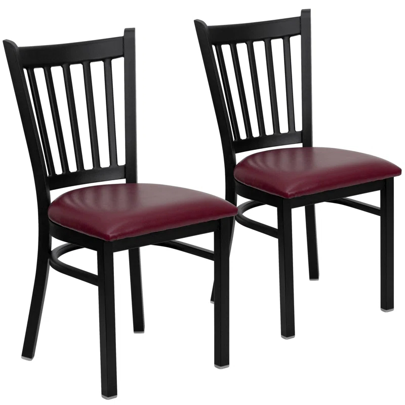 Flash Furniture Hercules Prompton Modern Vertical Back Metal Restaurant Chairs by Flash Furniture (Set of 2)