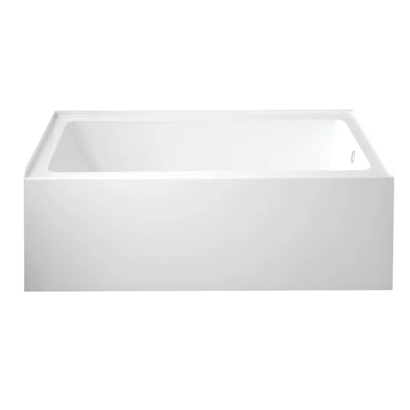 Kingston Brass VTAP6032R22C Kingston Brass Aqua Eden 60-Inch Acrylic Rectangular 3-Wall Alcove Tub with Anti-Skid Surface