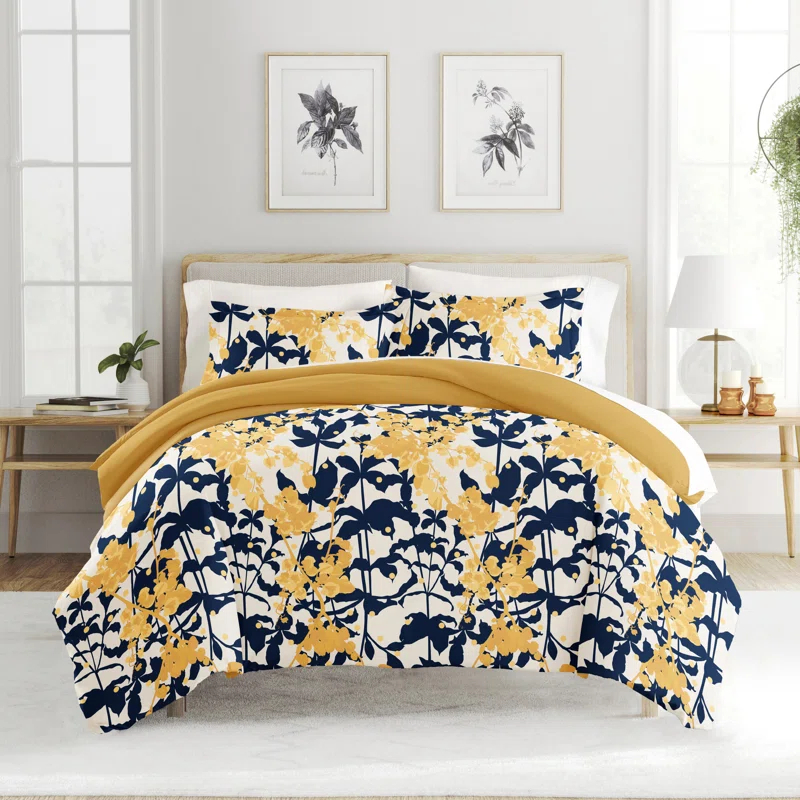 Boho Flower Reversible Duvet Cover Set