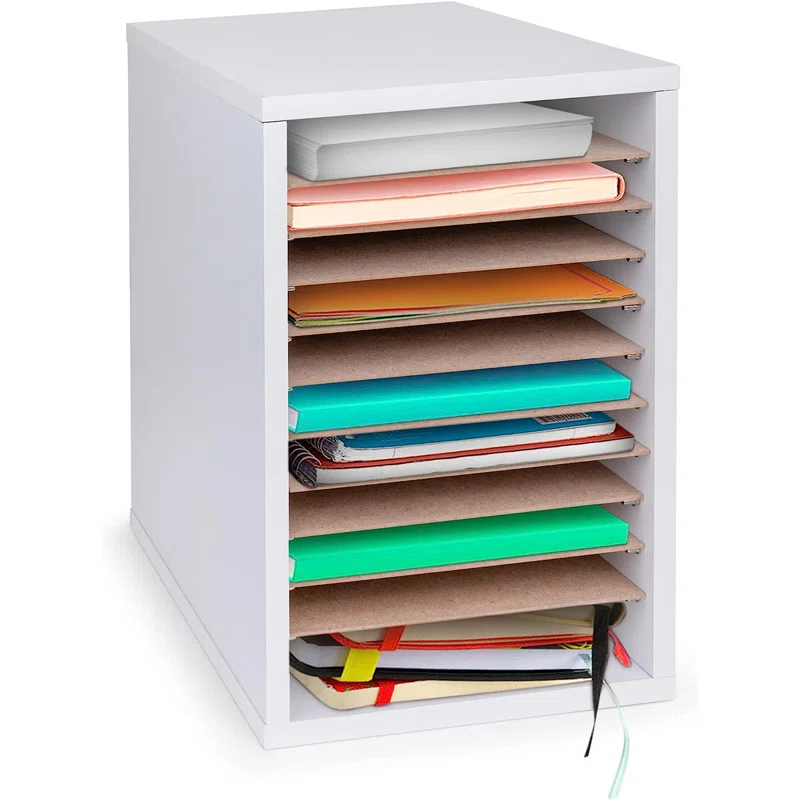 AdirOffice Manufactured Wood Compartment Organizer Literature Sorter Organizer