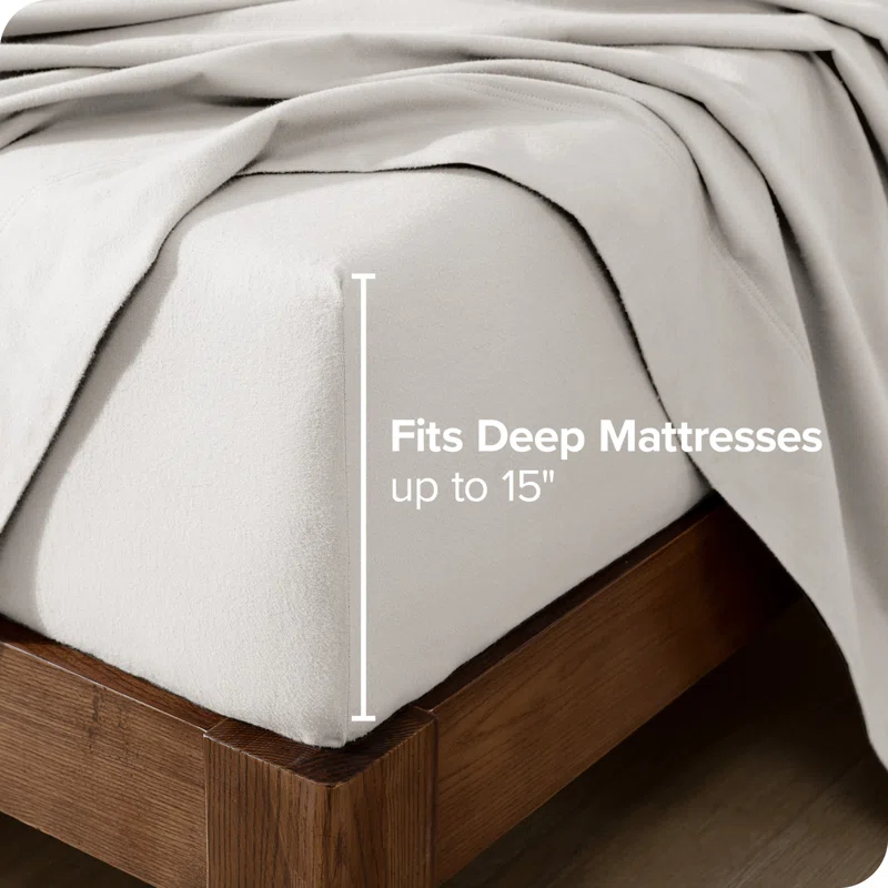 Bare Home Flannel Machine Woven Sheet Set