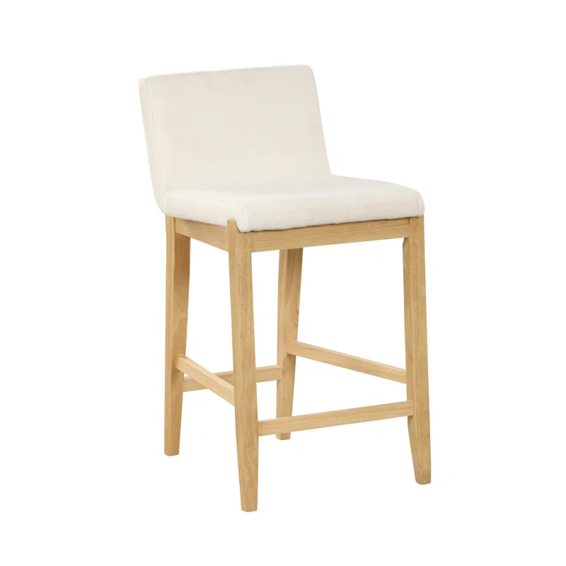 Nathan James Upholstered Wooden Stool