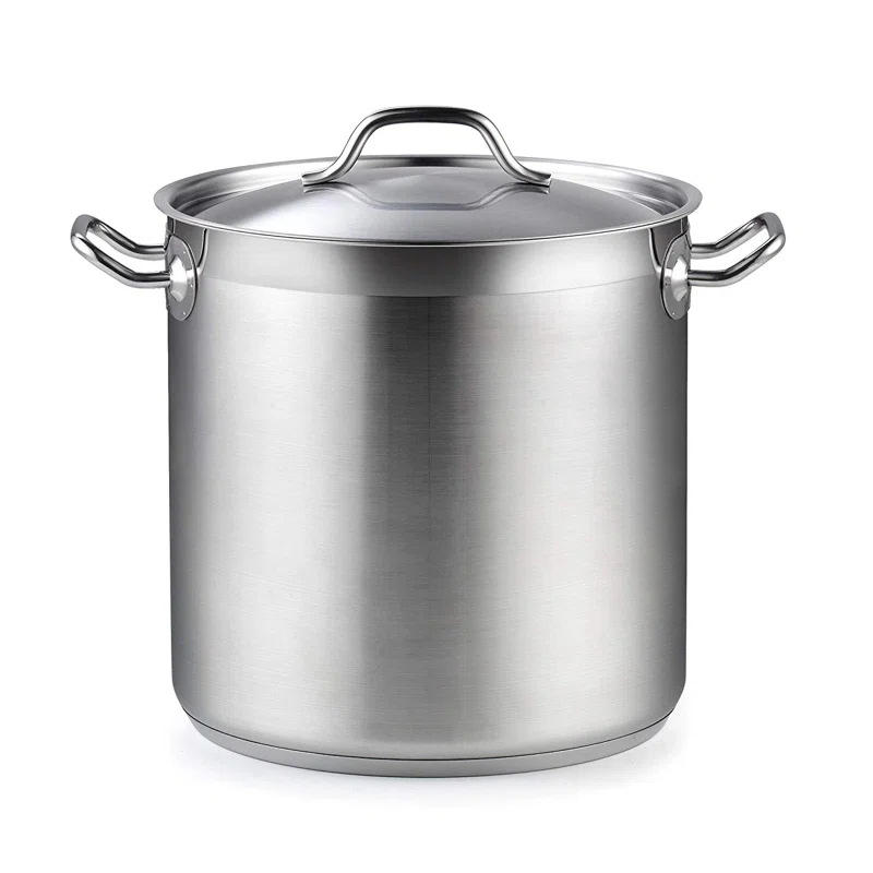 Cooks Standard Professional Stainless Steel Stock Pot with Lid, Silver