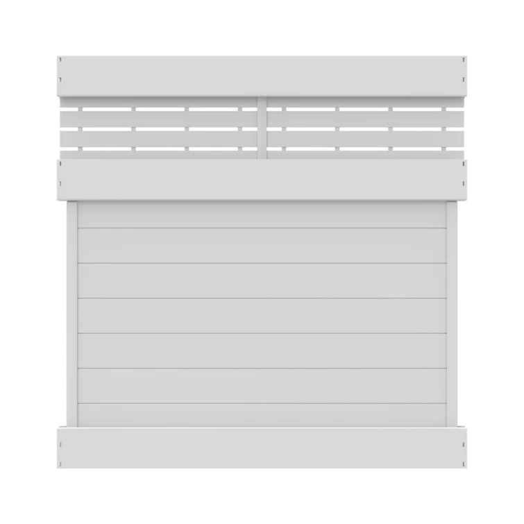 Barrette Outdoor Living Horizontal Fence Boardwalk White Vinyl Panel Kit