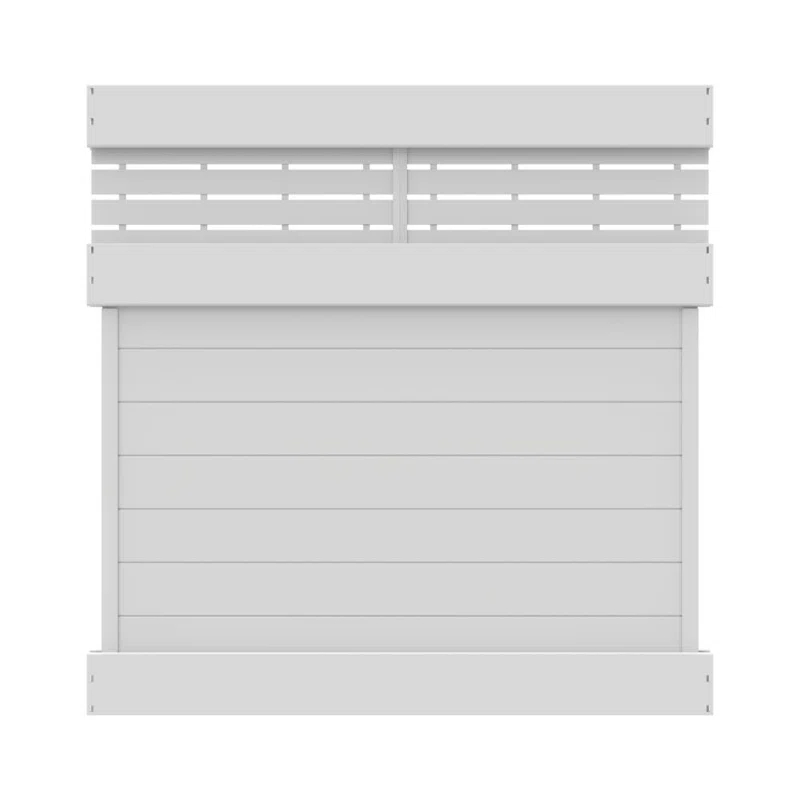 Barrette Outdoor Living Horizontal Fence Boardwalk White Vinyl Panel Kit