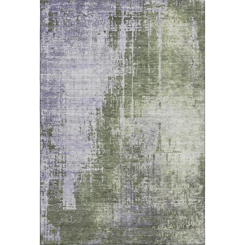 Premium Machine Washable Mayfield Olive Rug