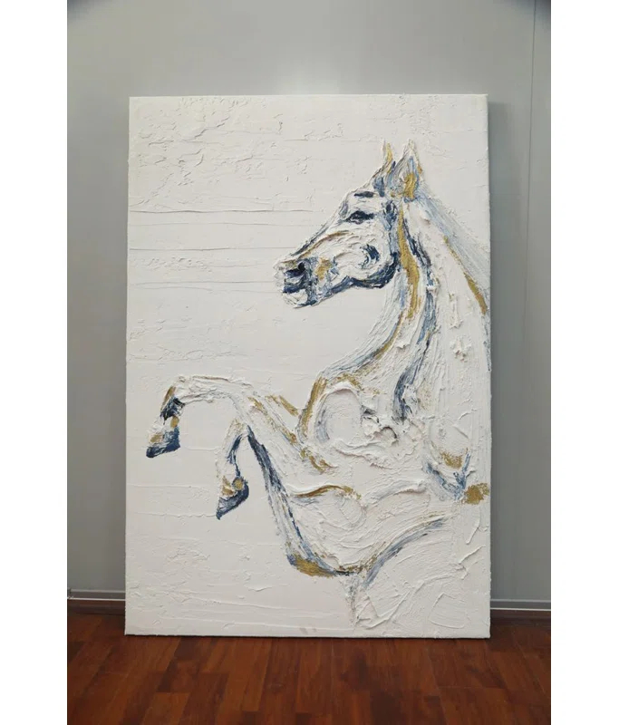 Aria Home Frameless Oil Painting Majesty Hand-Painted Large Canvas Wall Art 31"X47"