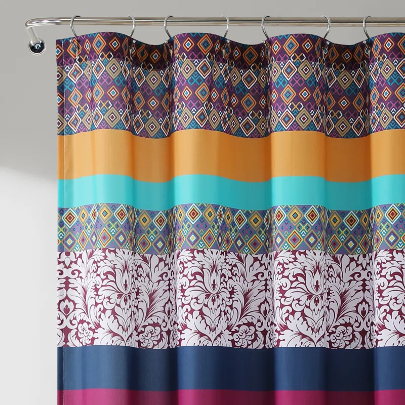 Lush Decor Boho Stripe Striped Shower Curtain