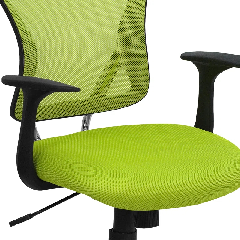 Flash Furniture Mid-Back Mesh Swivel Task Office Chair with Chrome Base and Arms