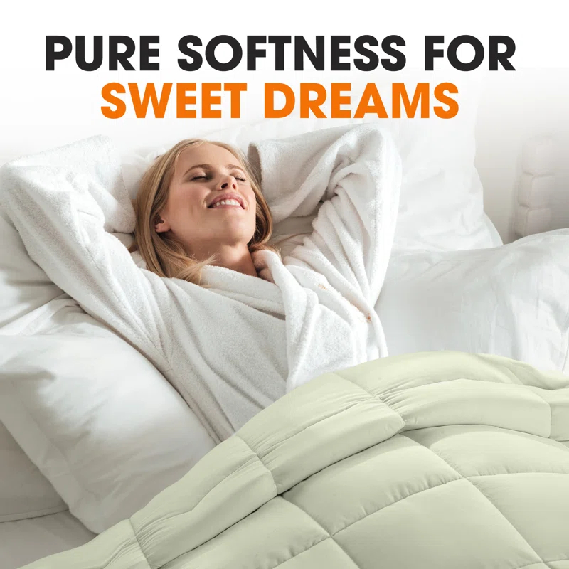 Cheer Collection Baffle Box Stitch Comforter