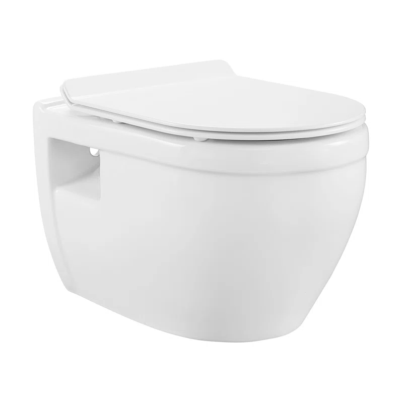 Swiss Madison SM-WT0901GW Ivy Wall-Hung Toilet Bundle 0.8/1.6 GPF Dual Flush With Flush Plate
