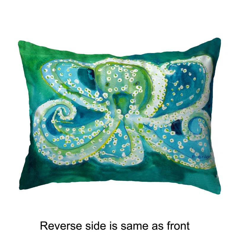 Betsy Drake Interiors Indoor/Outdoor Reversible Throw Pillow