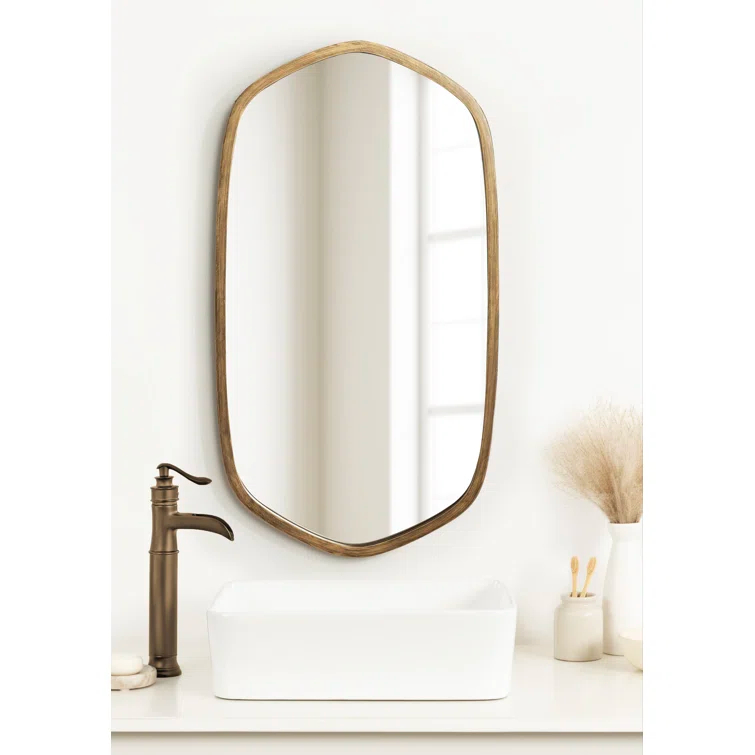 Glover Wood Hexagon Mirror