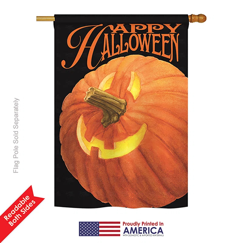 Breeze Decor Double Sided 40'' H x 28'' W Polyester Halloween