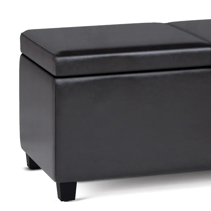 Simpli Home Avalon Extra Large Storage Ottoman Bench,Assembled