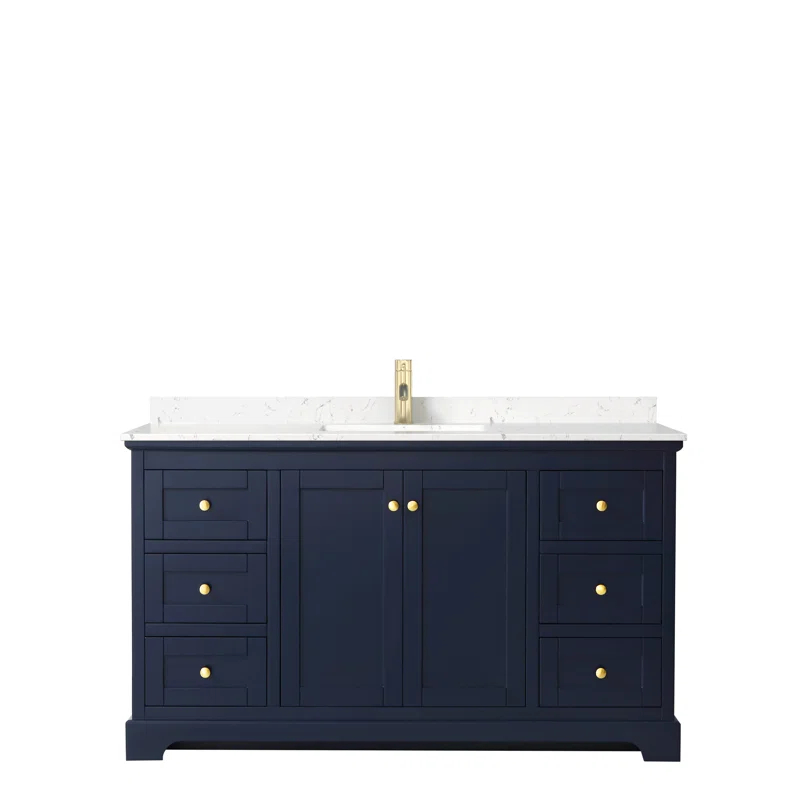 Wyndham Collection Avery 60'' Single Bathroom Vanity with Top