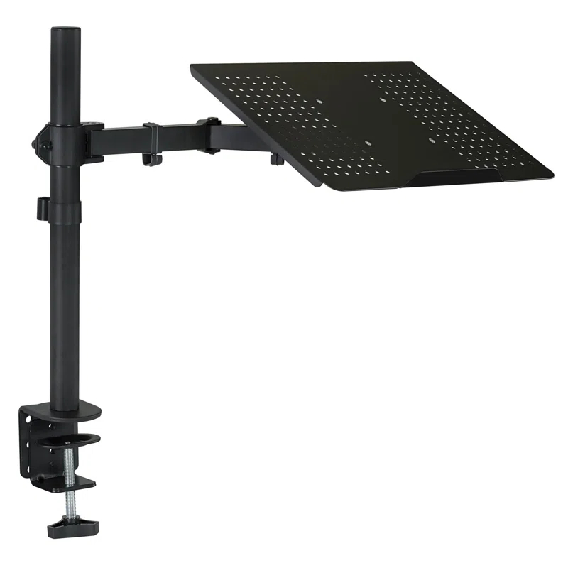 Mount-it Mount-It Height Adjustable Laptop Desk Stand with Articulating Vented Laptop Tray Mount & C-Clamp
