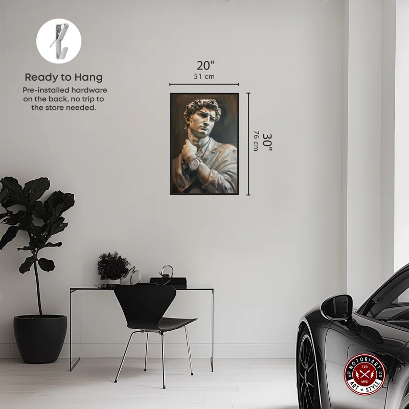 Notori Art Notoriart Classy Sculpture Framed Style 1 Piece Canvas Wall Art