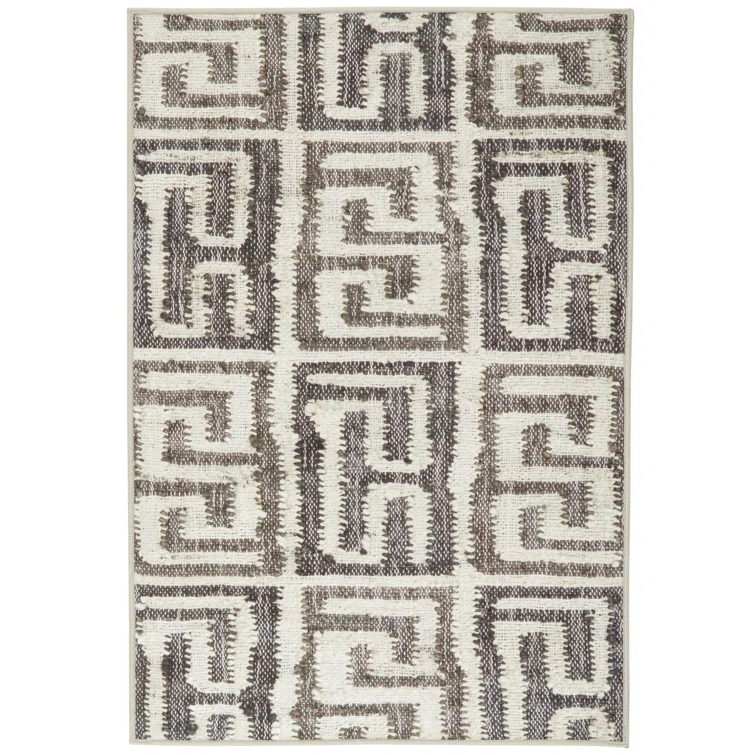 Dash and Albert Rugs Auricula Natural Machine Washable Rug