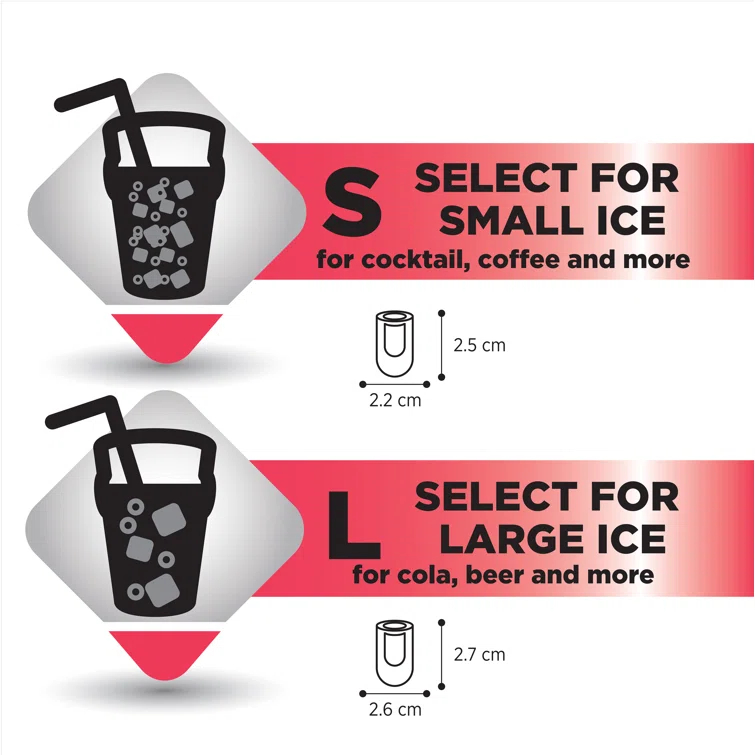 Frigidaire Ice Maker with 26 lbs. Capacity Countertop Stainless Steel Ice Maker with Transparent Window