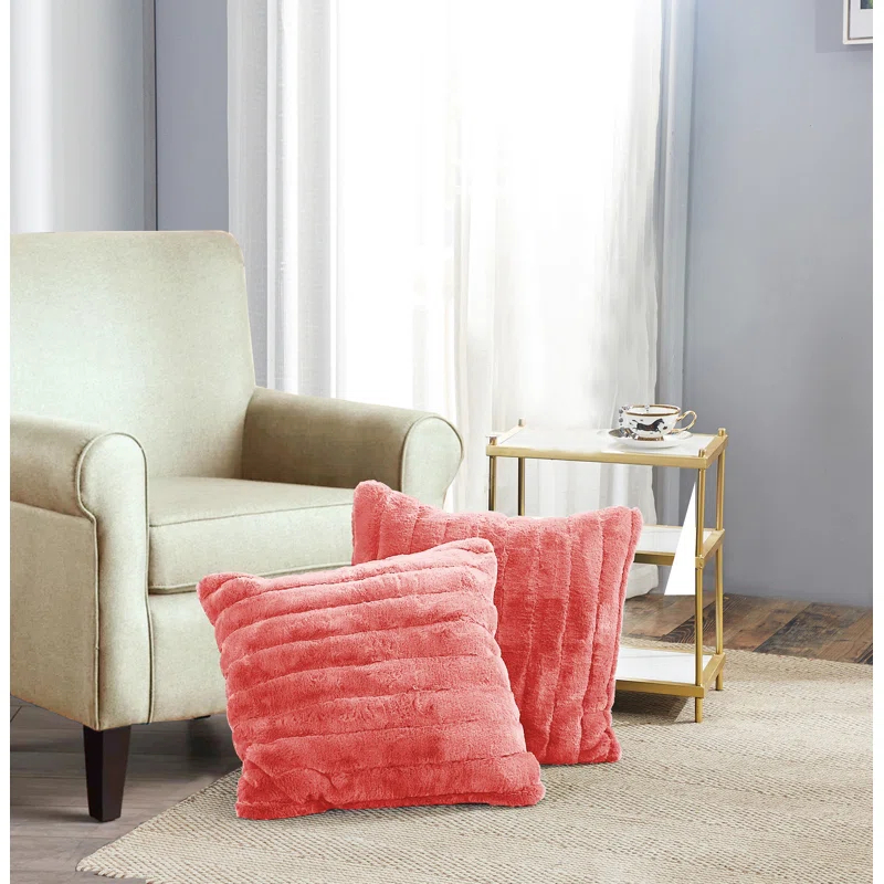 Home Soft Things Supermink Square Euro Pillow Cover (Set of 2)