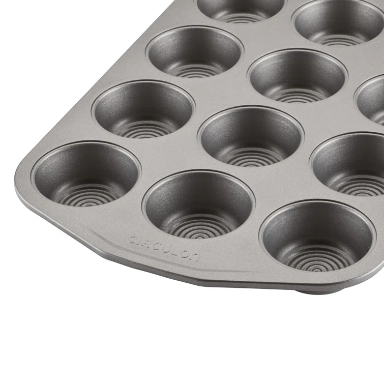 Circulon Bakeware Nonstick Muffin Pan / Cupcake Pan, 12-Cup, Gray & Reviews | Wayfair
