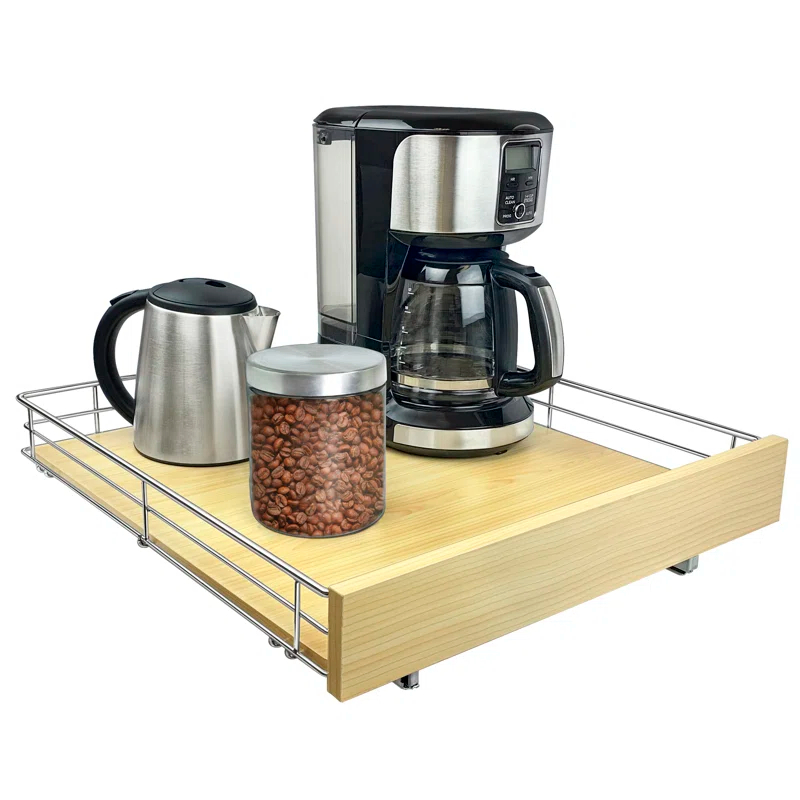 LYNK PROFESSIONAL LYNK PROFESSIONAL Select Pull Out Cabinet Organizer for Kitchen Cabinets, Wood and Chrome