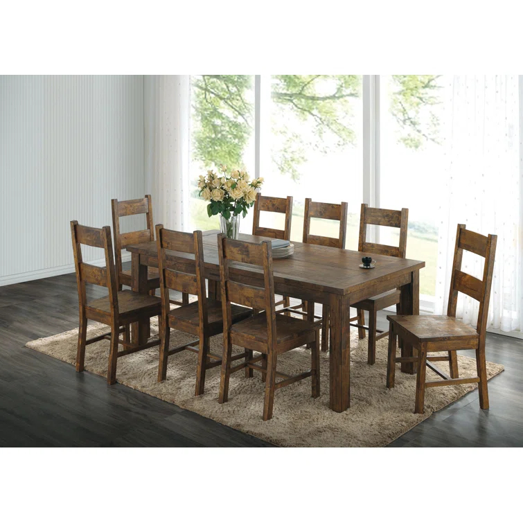 Newline Coleman Rectangular Dining Set Rustic Golden Brown
