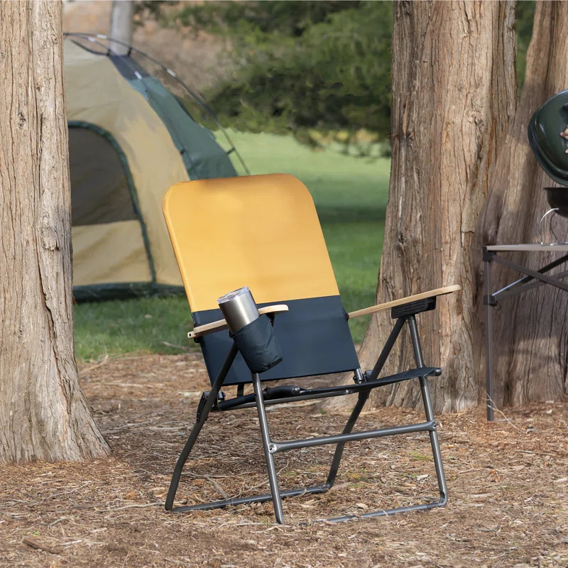 Arlmont & Co. Jovia Camp & Go Selkirk Outdoor Oversized Heavy Duty Comfort Folding Camping Chair