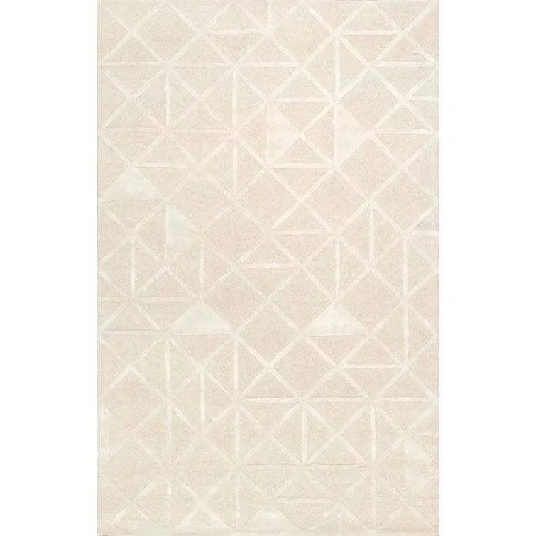 Hand Tufted Viscose Geometric Rug