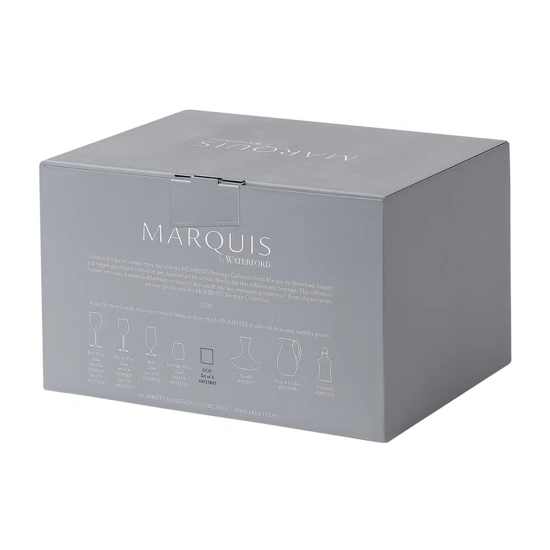 Marquis by Waterford Marquis by Waterford Moments 13 oz. Crystal Drinking Glass (Set of 4)