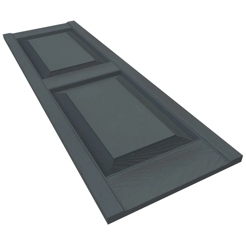 Builders Edge Builders Edge, TailorMade Two Equal Panels, Raised Panel Shutters, Includes Matching Installation Spikes (Per Pair)
