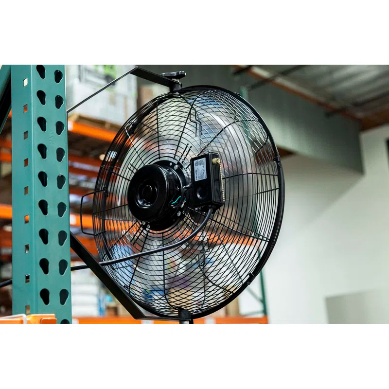 Newair Newair 18" High Velocity Wall Mount Fan, Heavy Duty Outdoor Fan, Adjustable Tilt and 3 Speeds up to 4012 CFM, Pull Chain Switch