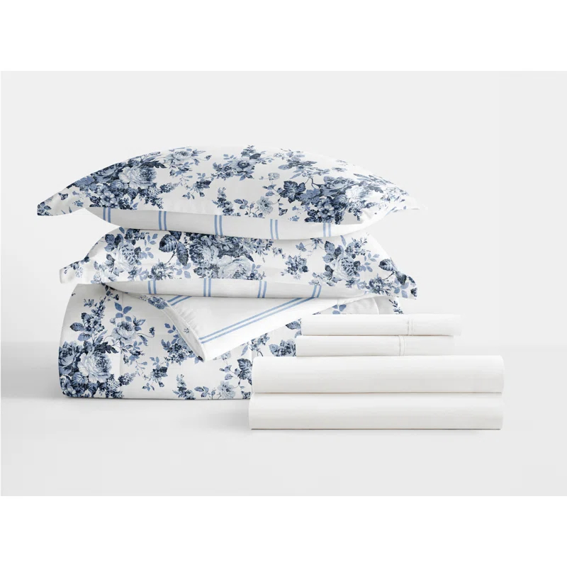 IEnjoy Home 7-Piece Bedding Bundle - Pattern Comforter and Sheet Set