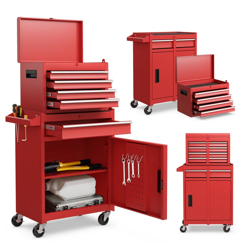 WFX Utility™ 23.5'' W 5 -Drawer Iron Combination Set with Wheels