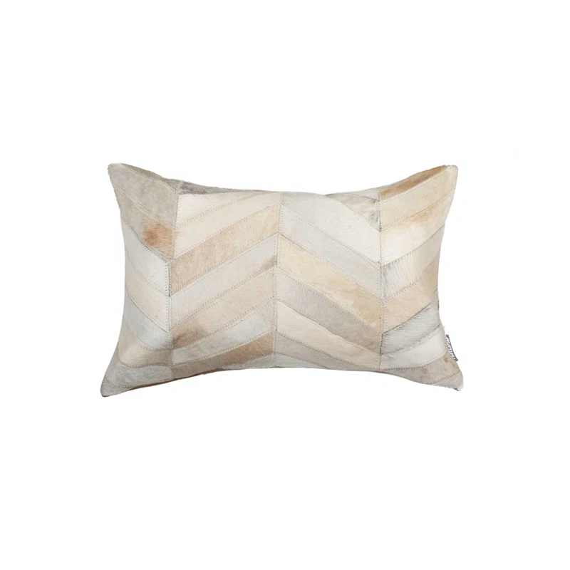 Natural Rugs Torino Leather/Suede Lumbar Rectangular Pillow Cover & Insert
