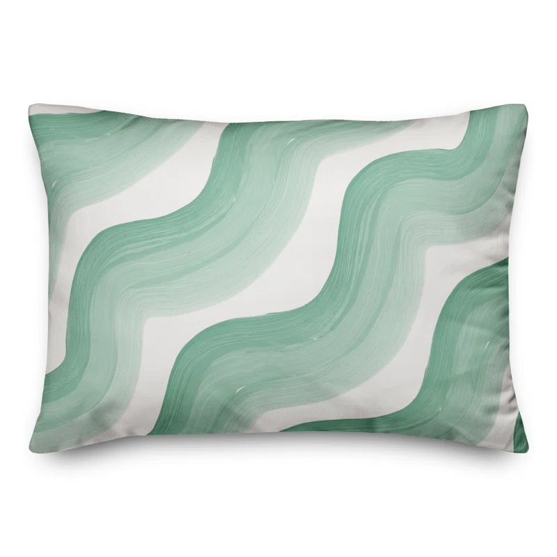 Striped Indoor/Outdoor Reversible Throw Pillow