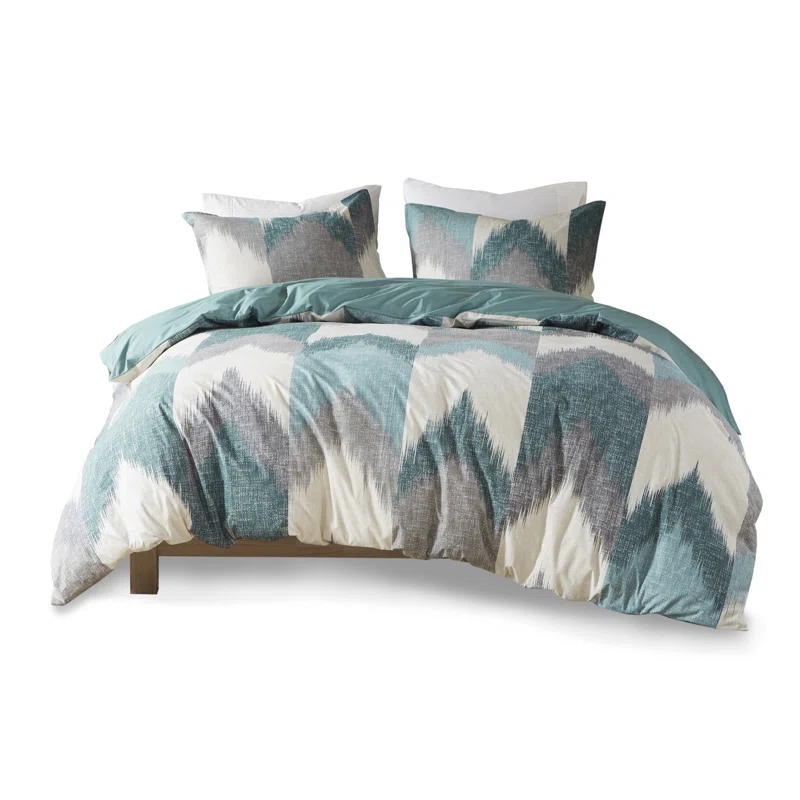 INK+IVY Alpine Printed Cotton Duvet Cover Set