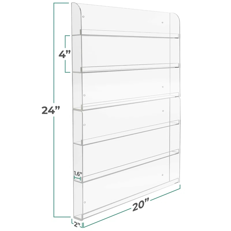 Sorbus Sorbus 6-Tier Acrylic Nail Polish Wall Rack Display