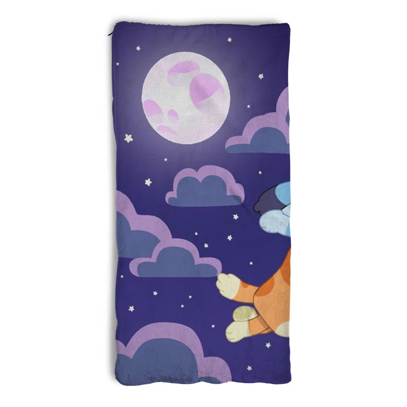 The Northwest Bluey Slumber Pups Silk Touch Throw Blanket Sherpa Slumber Bag 27x56 Inches