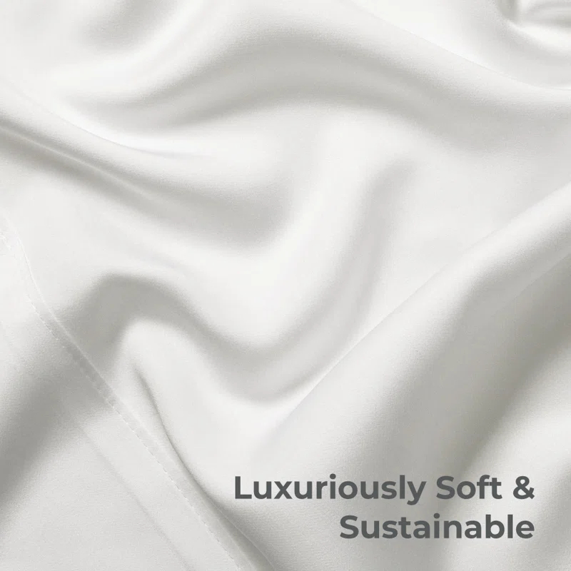Cariloha Cariloha Retreat 2-Piece Sateen Pillowcase Set | Lyocell Material | Breathable, Corner Straps, Extra soft & Cooling
