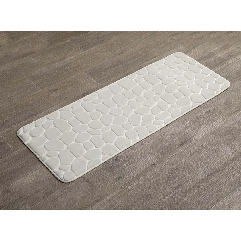 Evideco Pebble Runner Mat - Memory Foam - 48"L x 18"W for Kitchen, Bathroom and more