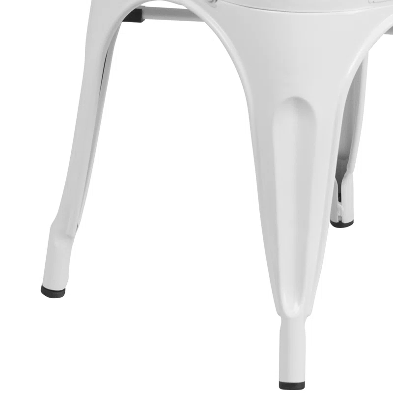 Flash Furniture Hucheson Metal Indoor-Outdoor Stackable Chair - Restaurant Chair - Bistro Chair (Set of 4)