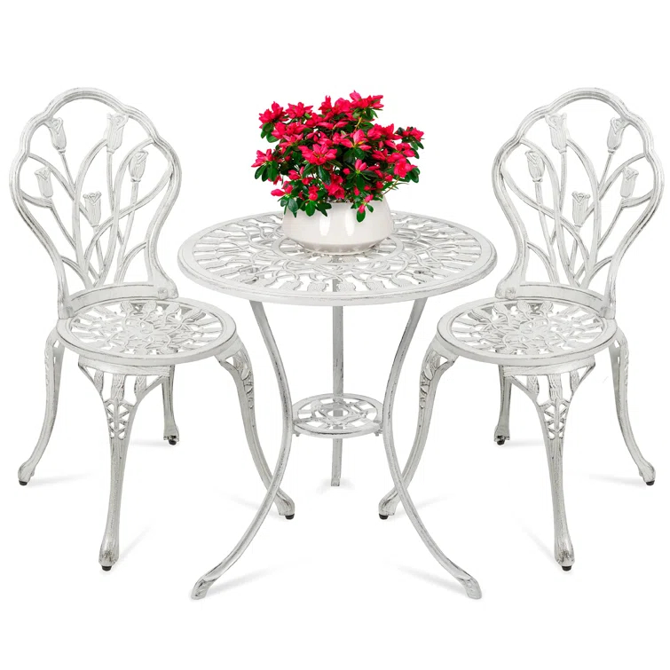 Fleur De Lis Living Stambaugh 2 - Person Patio Dining Set with Round Table