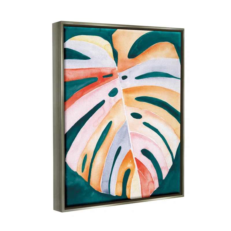 Stupell Industries " Tropical Monstera Leaf " by Jennifer Paxton Parker Painting Print